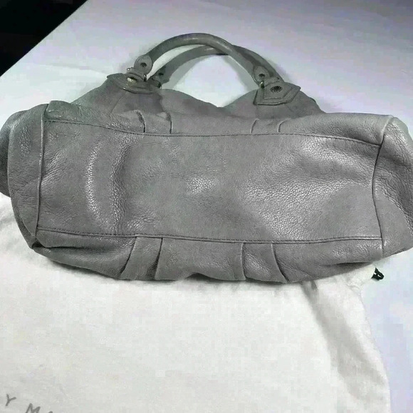 MARC JACOBS Orig Y2K Gray Shoulder Crossbody Satchel Top Handle Leather Purse Lg - Picture 11 of 13